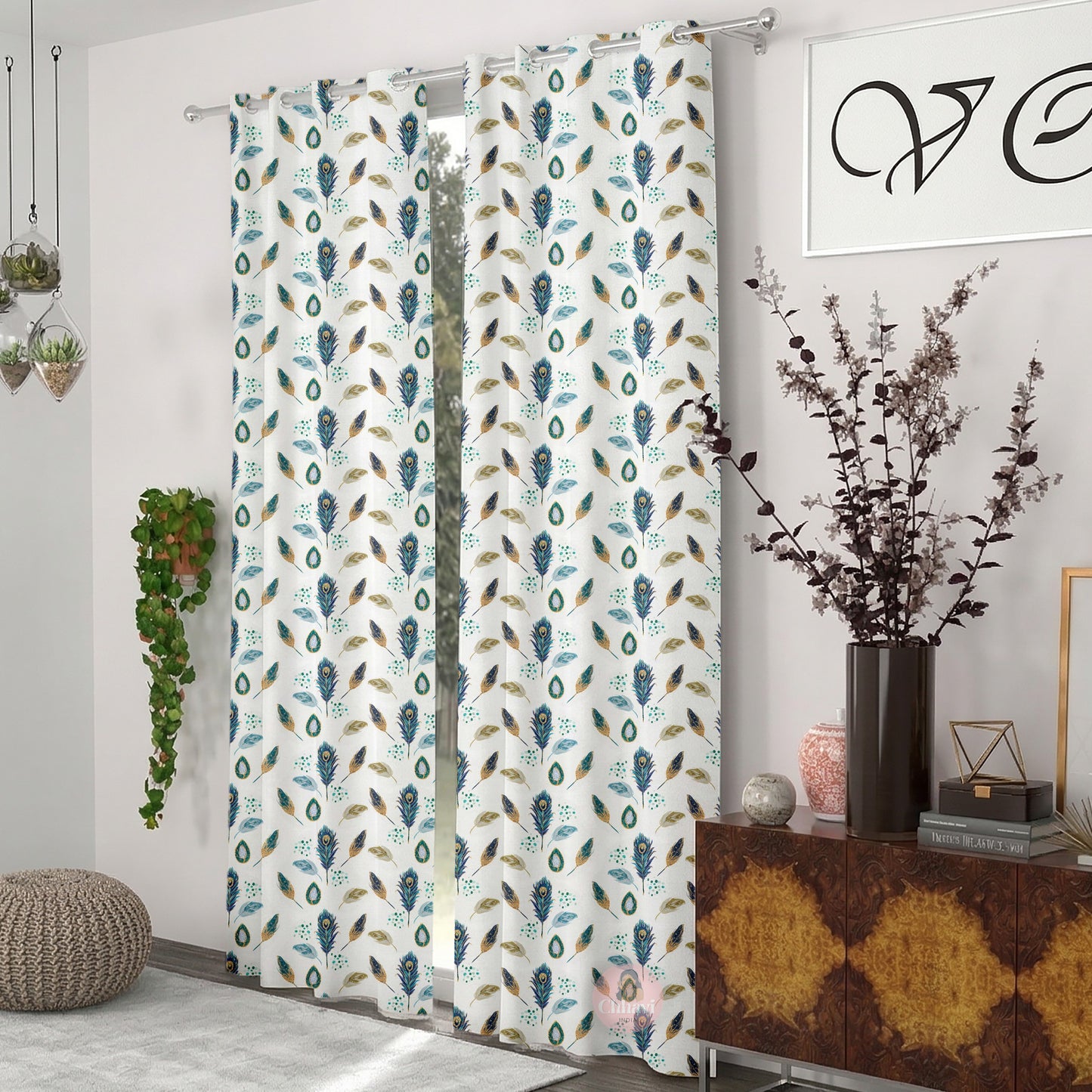 CHHAVI INDIA DESIGNER PRINTED DOOR CURTAIN PACK OF 2