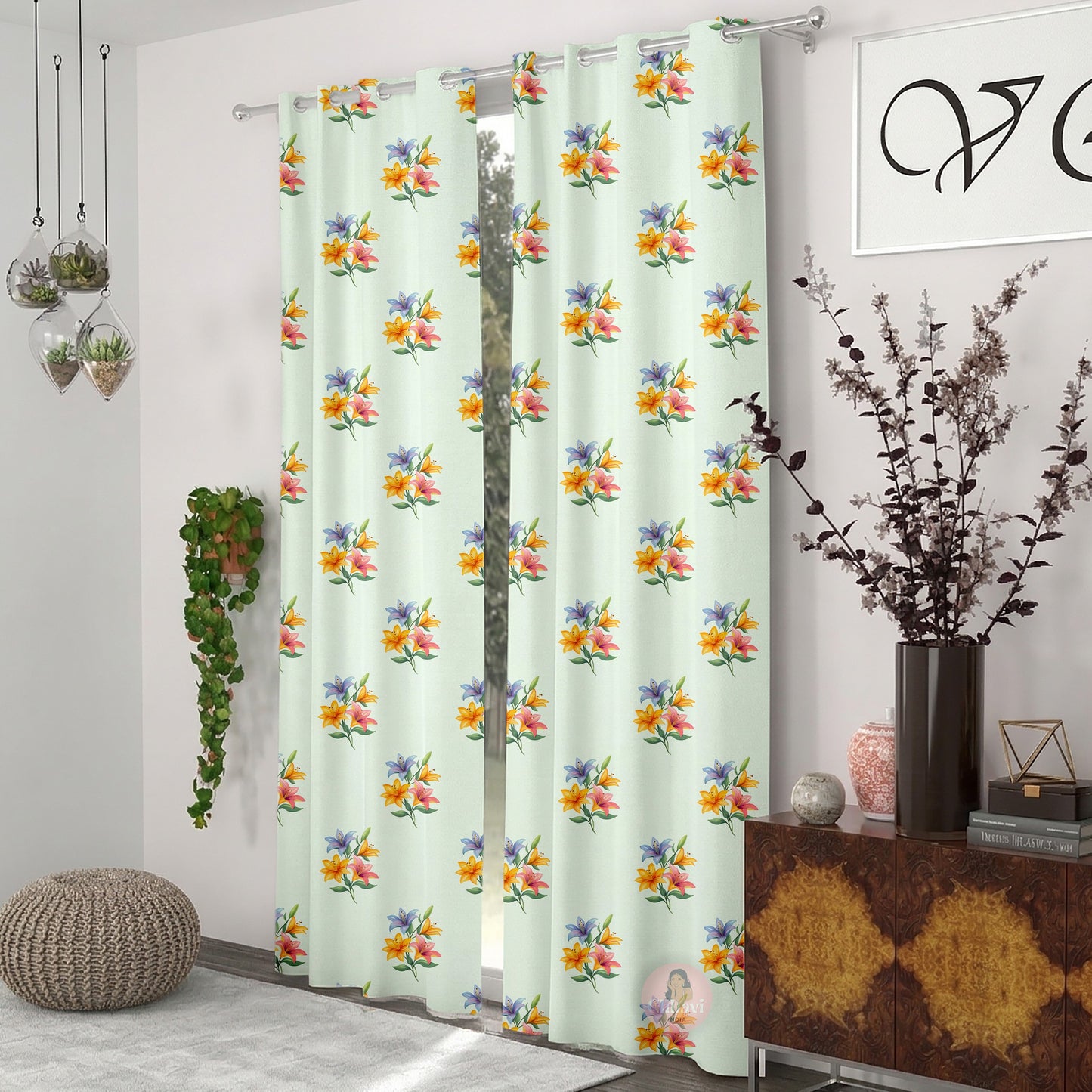 CHHAVI INDIA DESIGNER PRINTED DOOR CURTAIN PACK OF 2