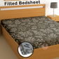 CHHAVI INDIA 210 TC Microfiber Waterproof Printed Fitted (Elastic) Bedsheet