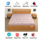 CHHAVI INDIA 210 TC Microfiber Waterproof Printed Fitted (Elastic) Bedsheet