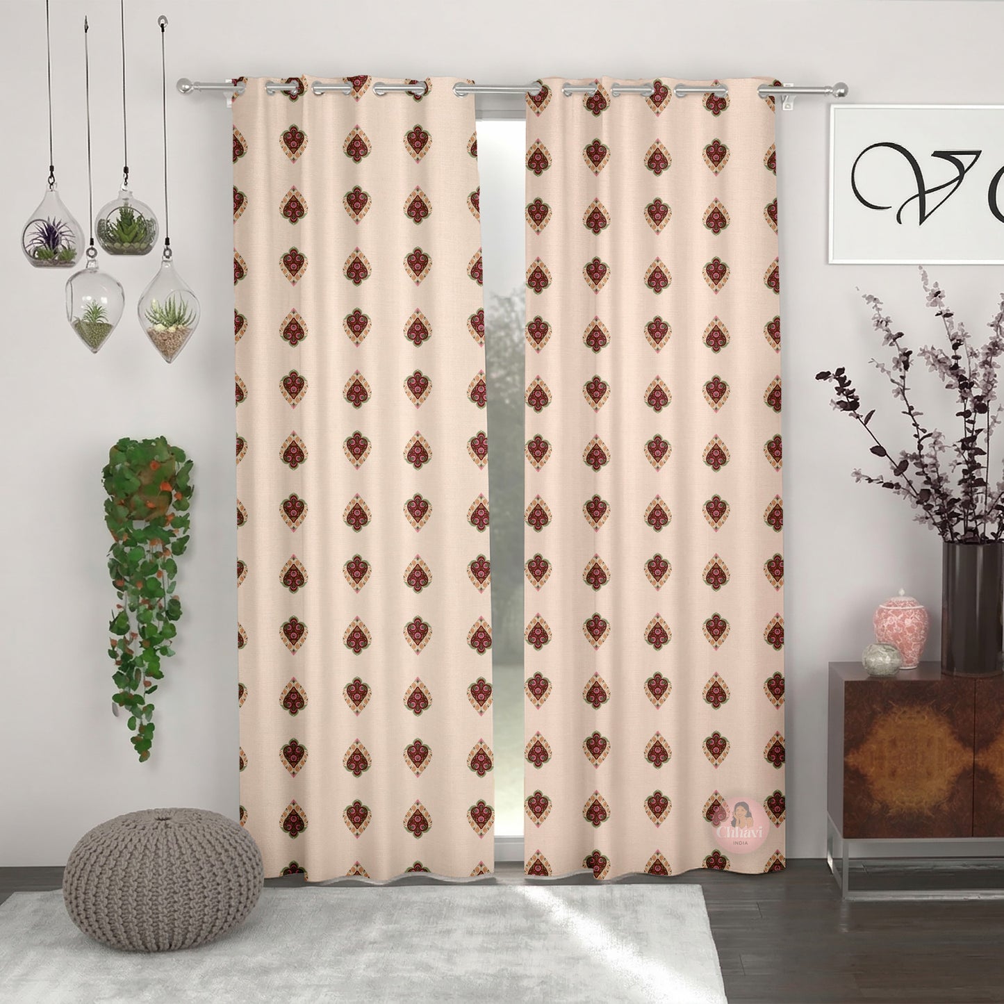 CHHAVI INDIA DESIGNER PRINTED DOOR CURTAIN PACK OF 2