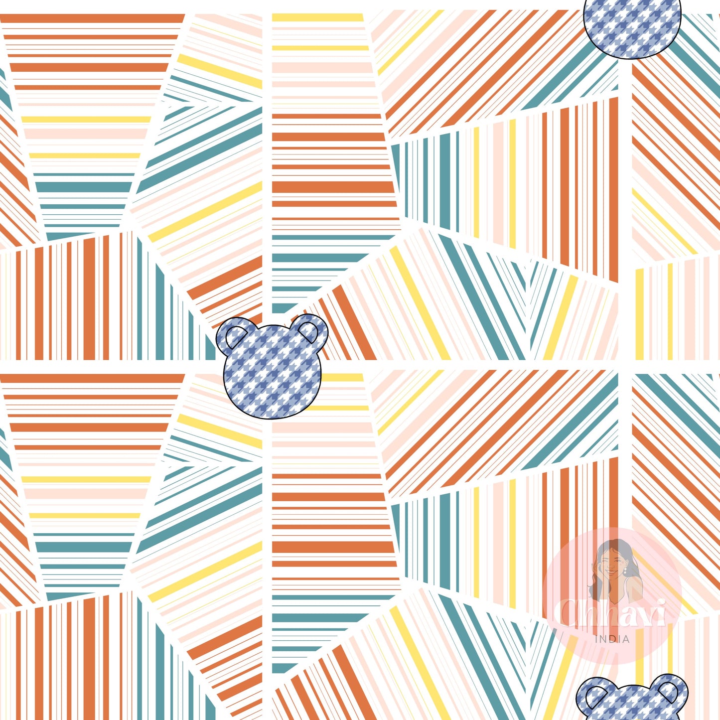 CHHAVI INDIA 210 TC Microfiber Waterproof Printed Fitted (Elastic) Bedsheet