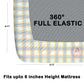CHHAVI INDIA 210 TC Microfiber Waterproof Printed Fitted (Elastic) Bedsheet
