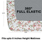 CHHAVI INDIA 210 TC Microfiber Waterproof Printed Fitted (Elastic) Bedsheet