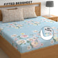 CHHAVI INDIA 210 TC Microfiber Double Fitted  Size Printed Bedsheet