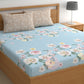 CHHAVI INDIA 210 TC Microfiber Double Fitted  Size Printed Bedsheet