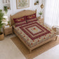 CHHAVI INDIA 210 TC Microfiber Printed King Size Bedsheet With 2 Pillow Covers