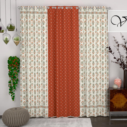 CHHAVI INDIA DESIGNER PRINTED 8 FEET DOOR CURTAIN PACK OF 3