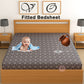 CHHAVI INDIA 210 TC Microfiber Waterproof Printed Fitted (Elastic) Bedsheet