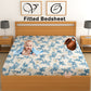 CHHAVI INDIA 210 TC Microfiber Waterproof Printed Fitted (Elastic) Bedsheet