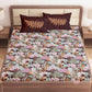 CHHAVI INDIA 210 TC Microfiber Printed King Size Bedsheet With Pillow Covers