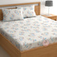 CHHAVI INDIA 210 TC Microfiber Printed Double Bedsheet With Pillow Covers