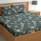 CHHAVI INDIA 210 TC Microfiber Printed Double Bedsheet With Pillow Covers