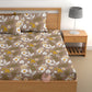 CHHAVI INDIA 180 TC Microfiber Double Fitted  Size Printed Bedsheet