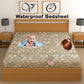 CHHAVI INDIA 210 TC Microfiber Waterproof Printed Fitted (Elastic) Bedsheet