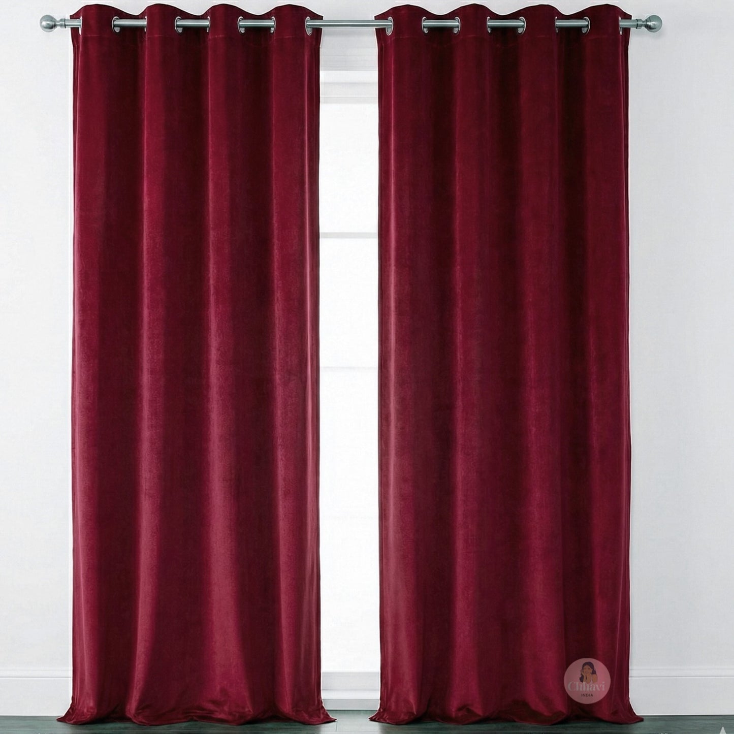 CHHAVI INDIA VELVET DOOR CURTAIN PACK OF 2