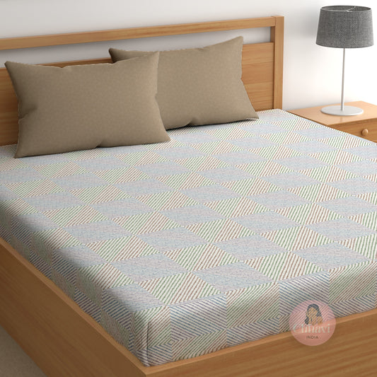 CHHAVI INDIA 210 TC Microfiber Printed King Size Bedsheet With Pillow Covers