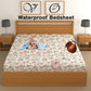 CHHAVI INDIA 210 TC Microfiber Waterproof Printed Fitted (Elastic) Bedsheet