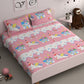 CHHAVI INDIA 210 TC Microfiber Double Fitted  Size Printed Bedsheet