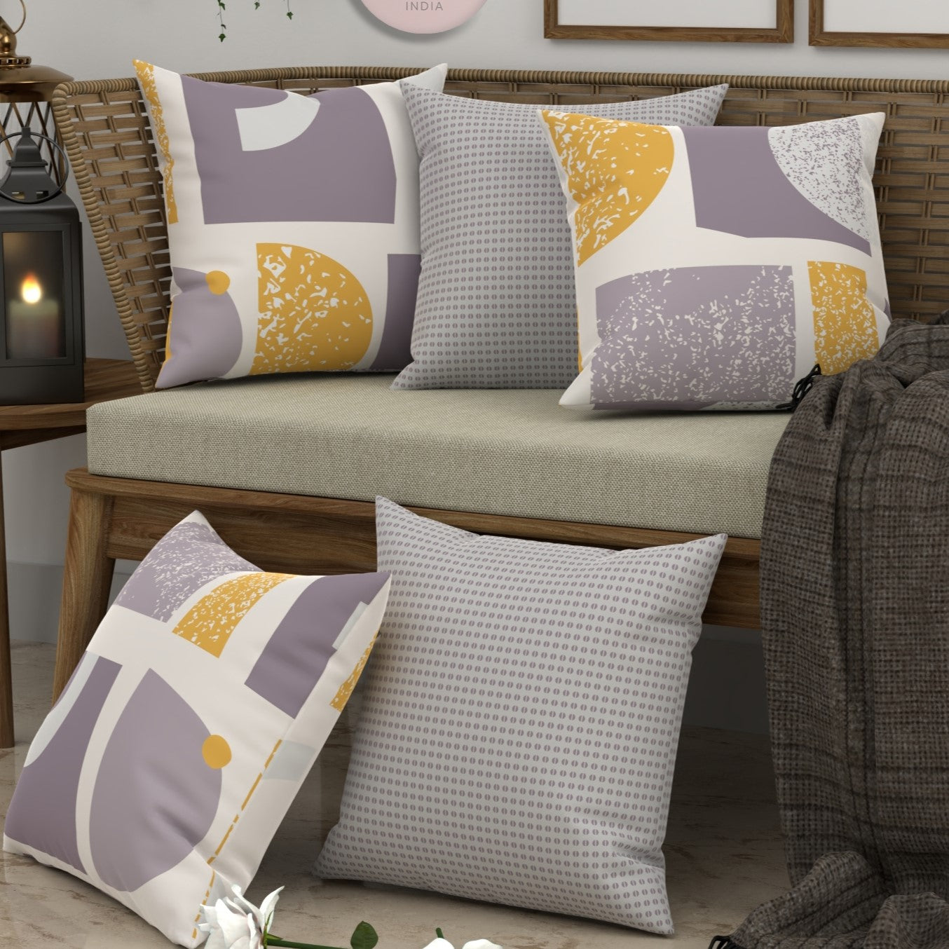 CHHAVI INDIA Microfiber Cushions Cover