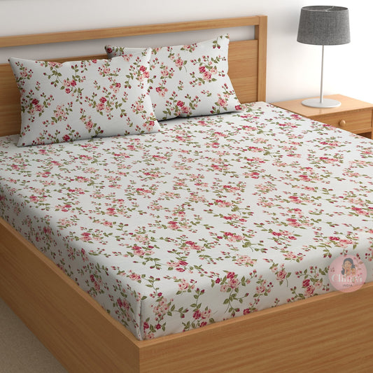 CHHAVI INDIA 210 TC Microfiber Printed King Size Bedsheet With Pillow Covers (Copy)