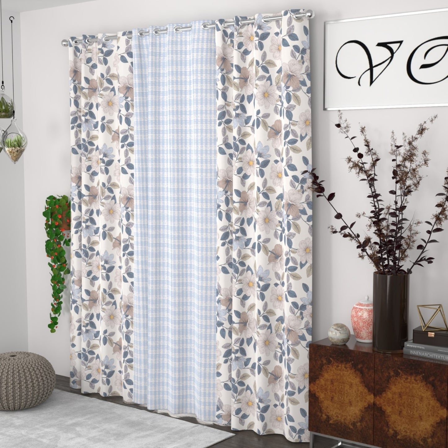 CHHAVI INDIA DESIGNER PRINTED DOOR CURTAIN PACK OF 3