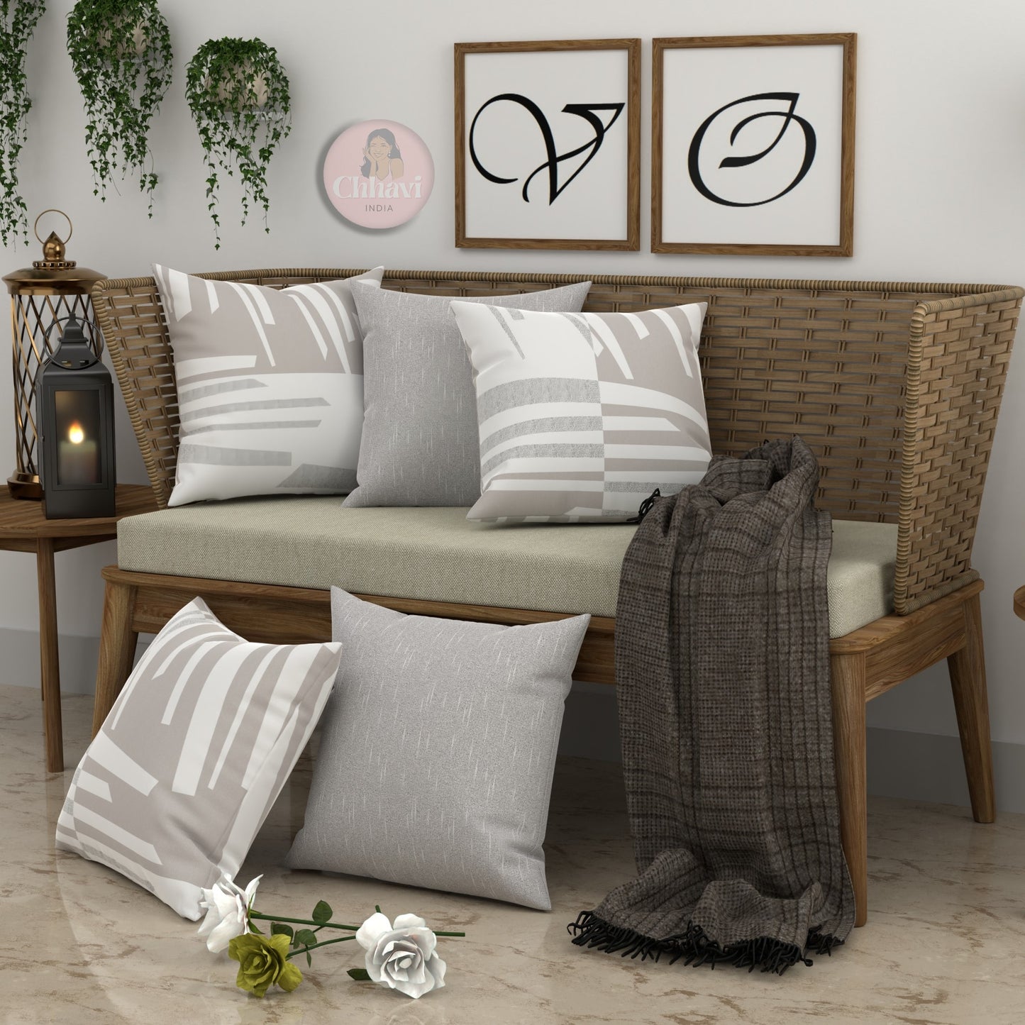 CHHAVI INDIA Microfiber Cushions Cover