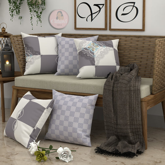 CHHAVI INDIA Microfiber Cushions Cover