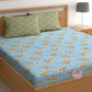 CHHAVI INDIA 210 TC Microfiber Printed King Size Bedsheet With 2 Pillow Covers