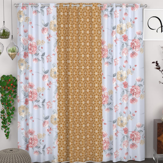 CHHAVI INDIA DESIGNER PRINTED DOOR CURTAIN PACK OF 3