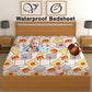 CHHAVI INDIA 210 TC Microfiber Waterproof Printed Fitted (Elastic) Bedsheet