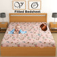 CHHAVI INDIA 210 TC Microfiber Waterproof Printed Fitted (Elastic) Bedsheet