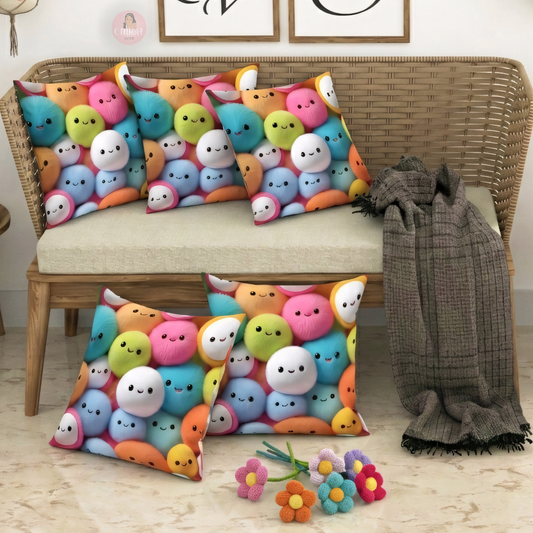 CHHAVI INDIA Microfiber Cushions Cover Pack of 5