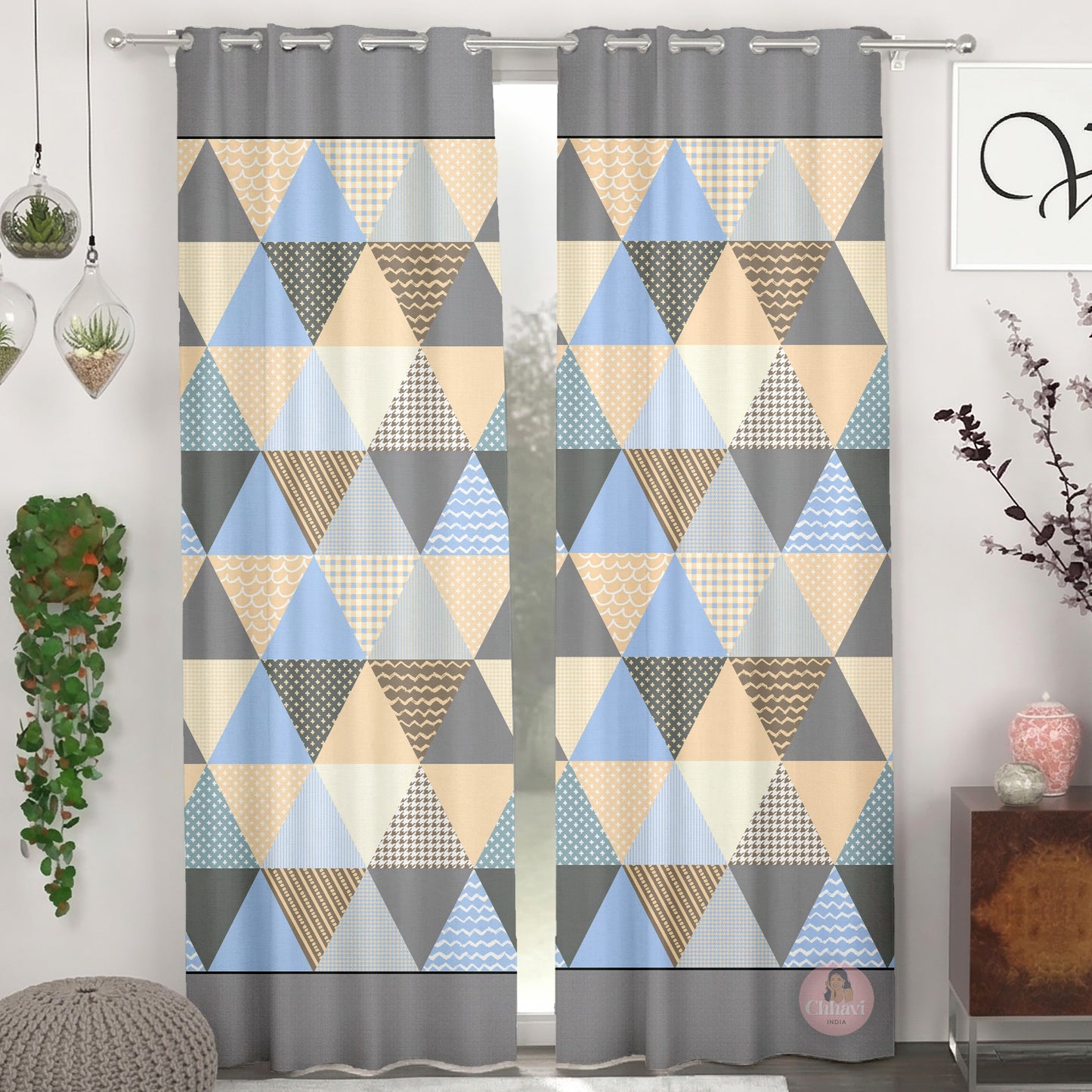 CHHAVI INDIA DESIGNER PRINTED DOOR CURTAIN PACK OF 2