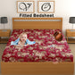 CHHAVI INDIA 210 TC Microfiber Waterproof Printed Fitted (Elastic) Bedsheet