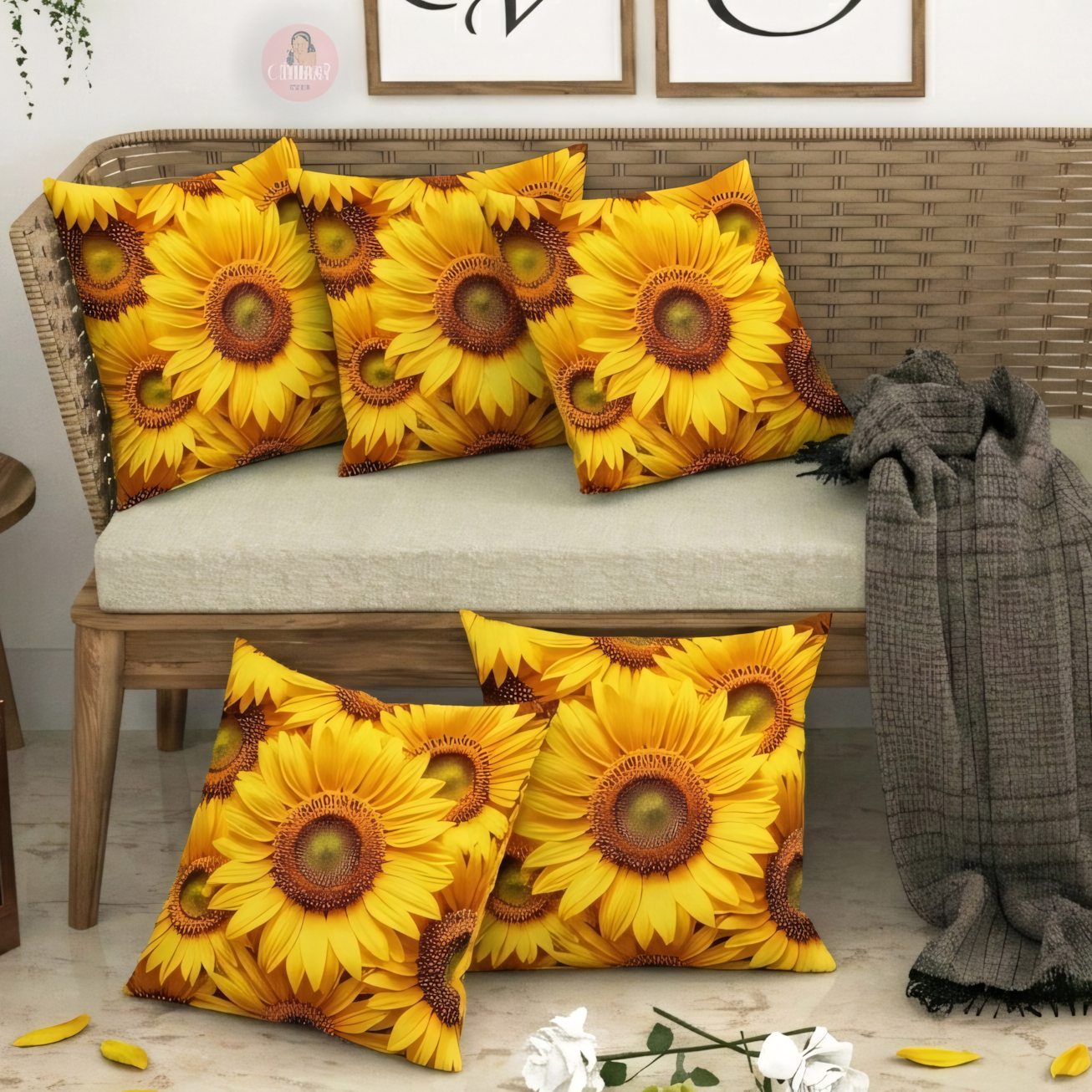 CHHAVI INDIA Microfiber Cushions Cover Pack of 5