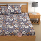 CHHAVI INDIA 180 TC Microfiber Double Fitted  Size Printed Bedsheet