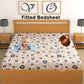 CHHAVI INDIA 210 TC Microfiber Waterproof Printed Fitted (Elastic) Bedsheet