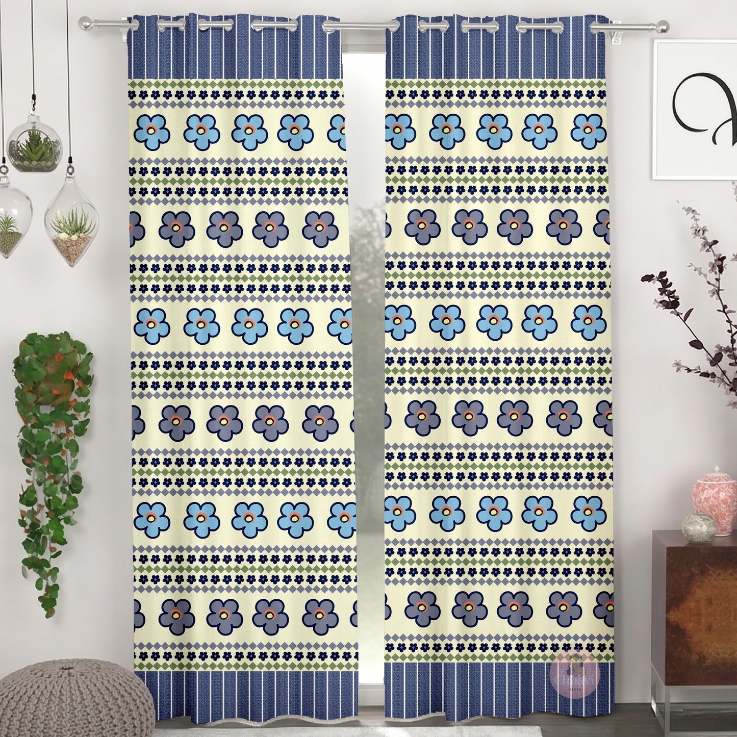 CHHAVI INDIA DESIGNER PRINTED DOOR CURTAIN PACK OF 2