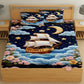 CHHAVI INDIA 210 TC Microfiber Printed King Size Bedsheet With 2 Pillow Covers