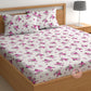 CHHAVI INDIA 210 TC Microfiber Printed Double Bedsheet With 2 Pillow Covers