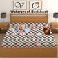 CHHAVI INDIA 210 TC Microfiber Waterproof Printed Fitted (Elastic) Bedsheet