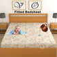 CHHAVI INDIA 210 TC Microfiber Waterproof Printed Fitted (Elastic) Bedsheet