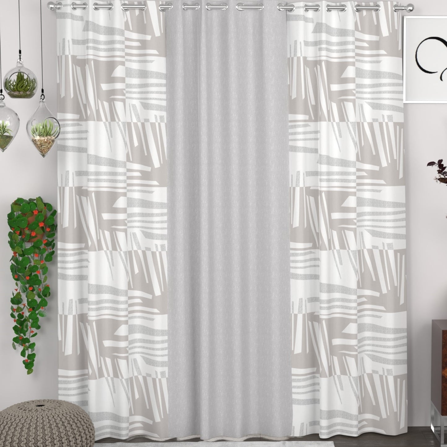 CHHAVI INDIA DESIGNER PRINTED DOOR CURTAIN PACK OF 3