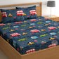 CHHAVI INDIA 210 TC Microfiber Printed Double Bedsheet With Pillow Covers