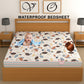CHHAVI INDIA 210 TC Microfiber Waterproof Printed Fitted (Elastic) Bedsheet