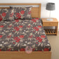 CHHAVI INDIA 180 TC Microfiber Double Fitted  Size Printed Bedsheet