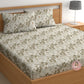 CHHAVI INDIA 210 TC Microfiber Printed Double Bedsheet With Pillow Covers