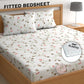 CHHAVI INDIA 210 TC Microfiber Double Fitted  Size Printed Bedsheet