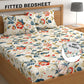 CHHAVI INDIA 210 TC Microfiber Double Fitted  Size Printed Bedsheet